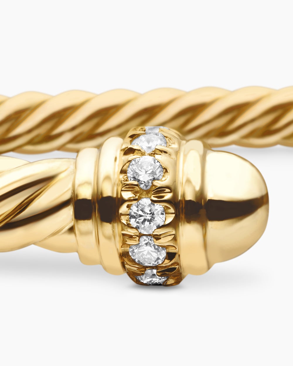 Bracelet Classic Cablespira en or jaune 18 carats avec diamants, 3 mm femmes