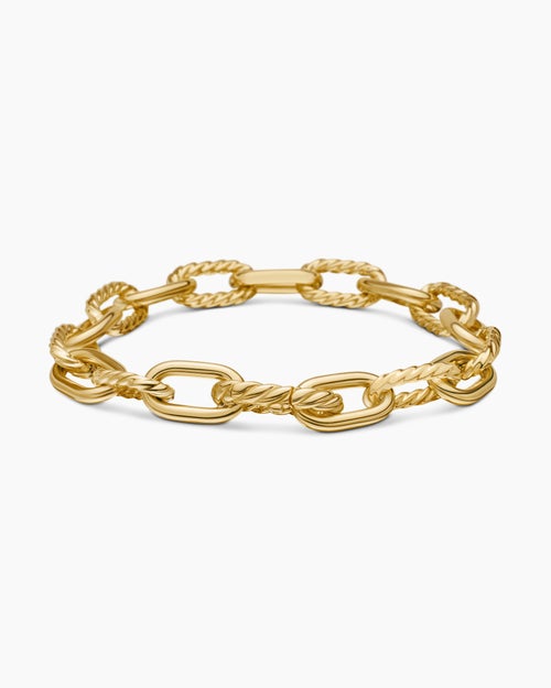 Womens DY Madison Chain Bracelet in 18ct Yellow Gold, 8.5mm