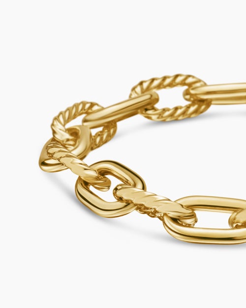 Womens DY Madison Chain Bracelet in 18ct Yellow Gold, 8.5mm