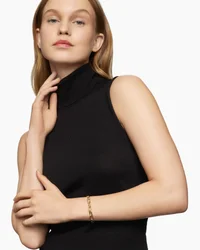 DY Madison® Chain Bracelet in Sterling Silver with 18K Yellow Gold, 8.5mm