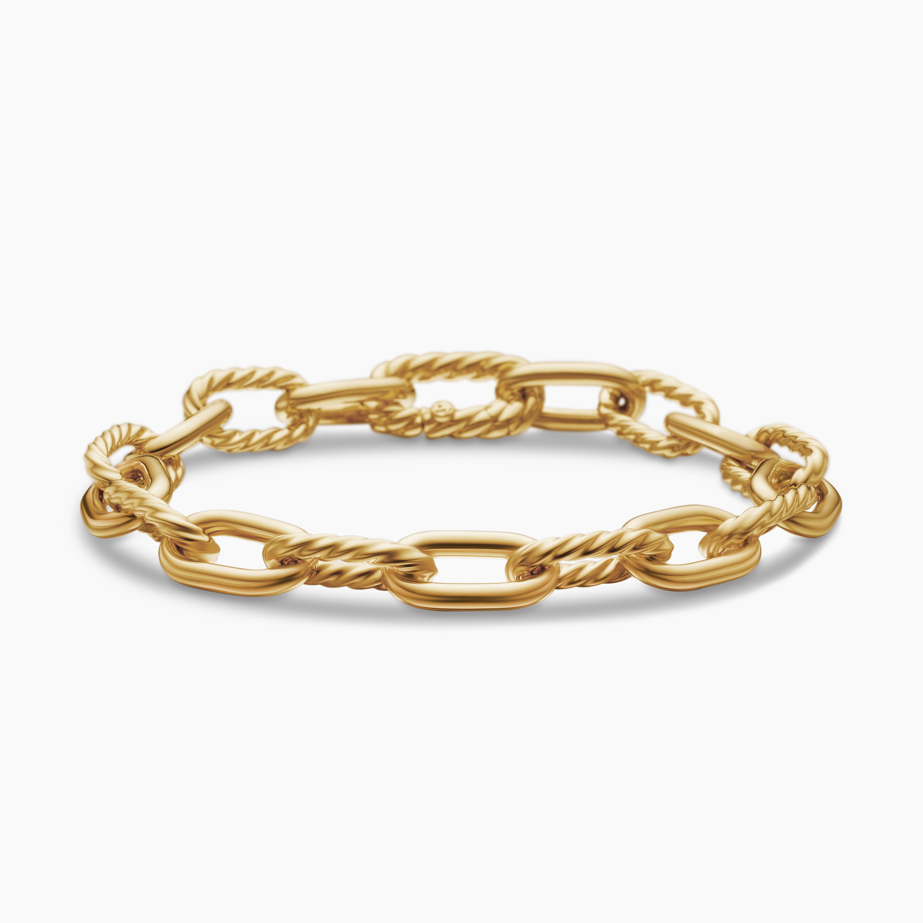 Womens DY Madison Chain Bracelet in 18K Yellow Gold, 8.5mm