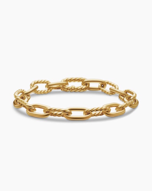 Womens DY Madison Chain Bracelet in 18ct Yellow Gold, 8.5mm