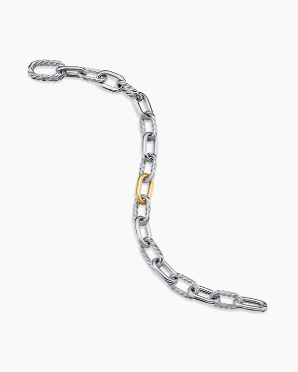 DY Madison Chain Bracelet in Sterling Silver with 18K Yellow Gold, 8.5mm