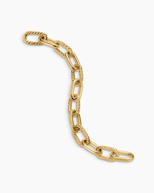 Womens DY Madison Chain Bracelet in 18K Yellow Gold, 13.5mm