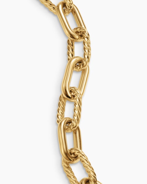Womens DY Madison Chain Bracelet in 18K Yellow Gold, 13.5mm