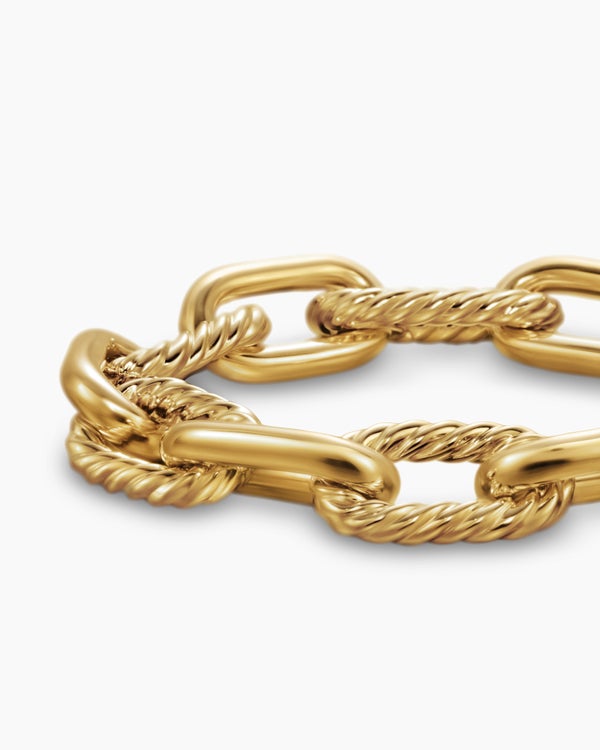 Bracelet chaîne DY Madison en or jaune 18 carats, 13,5 mm