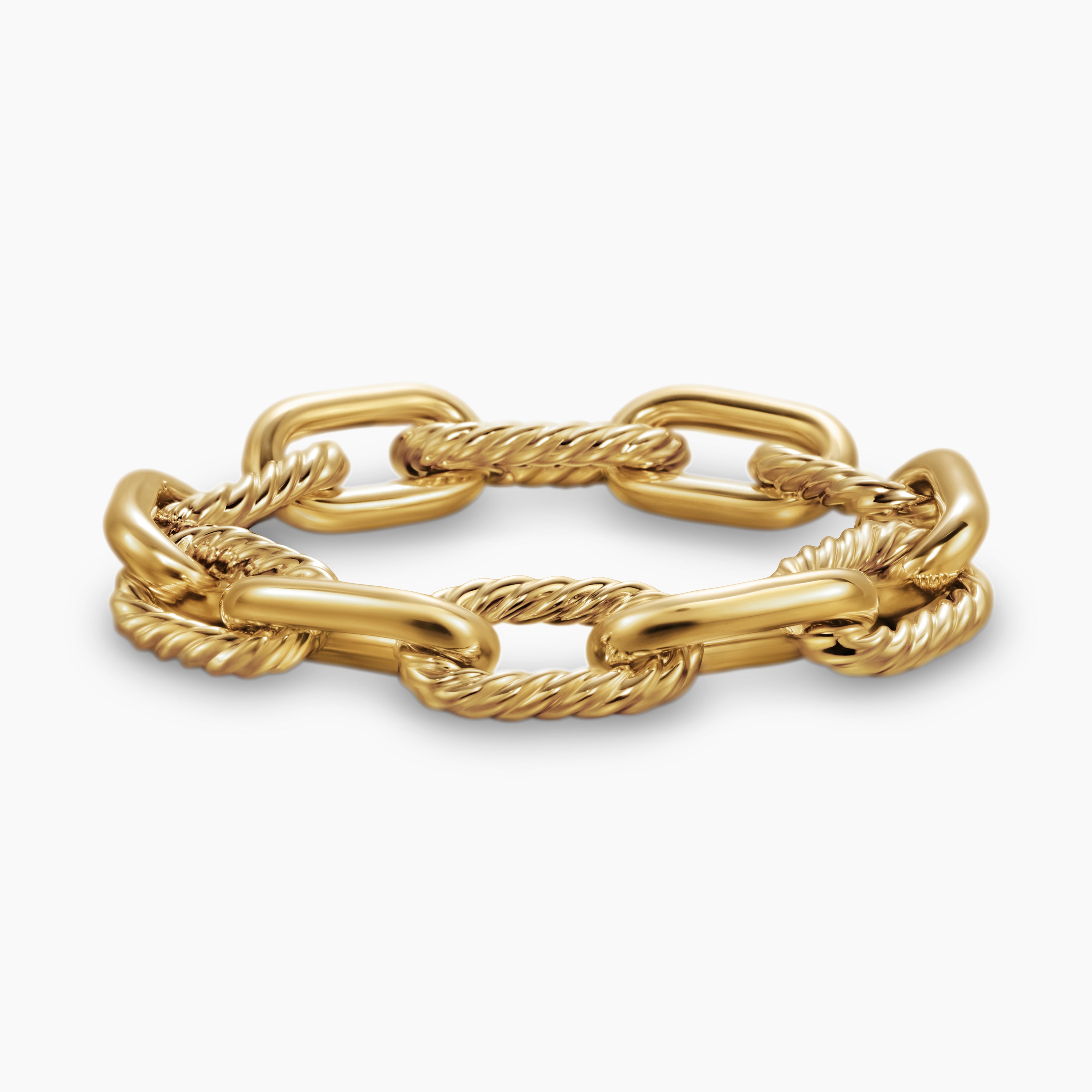 Womens DY Madison&reg; Chain Bracelet in 18K Yellow Gold, 13.5mm