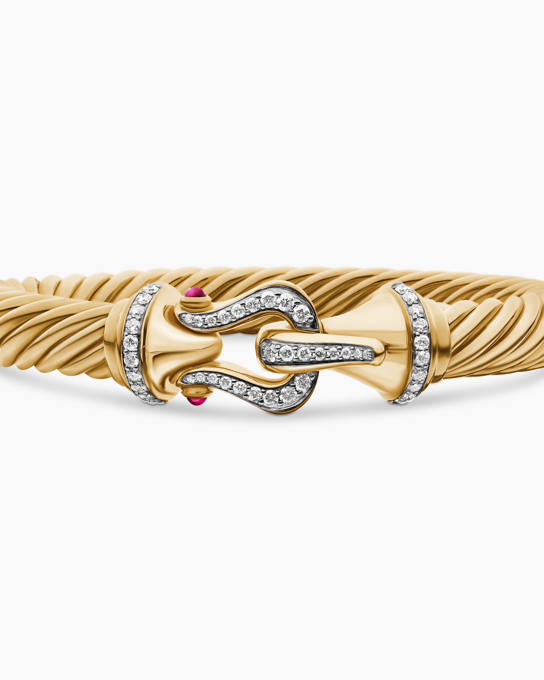 David Yurman Gold Bracelet Buckle Cablespira