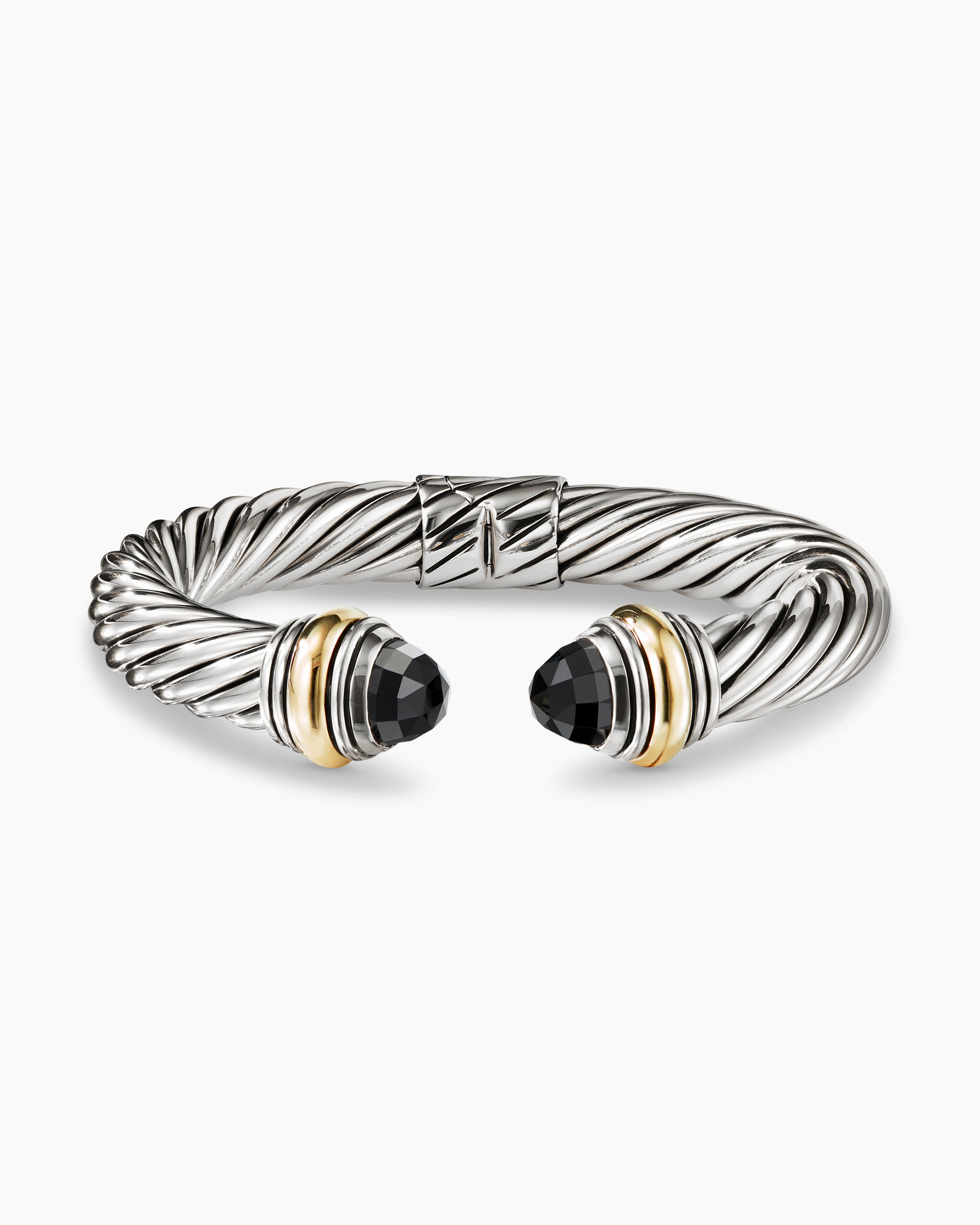 Classic Cable Bracelet in Sterling Silver with 14K Yellow Gold, 10mm |  David Yurman