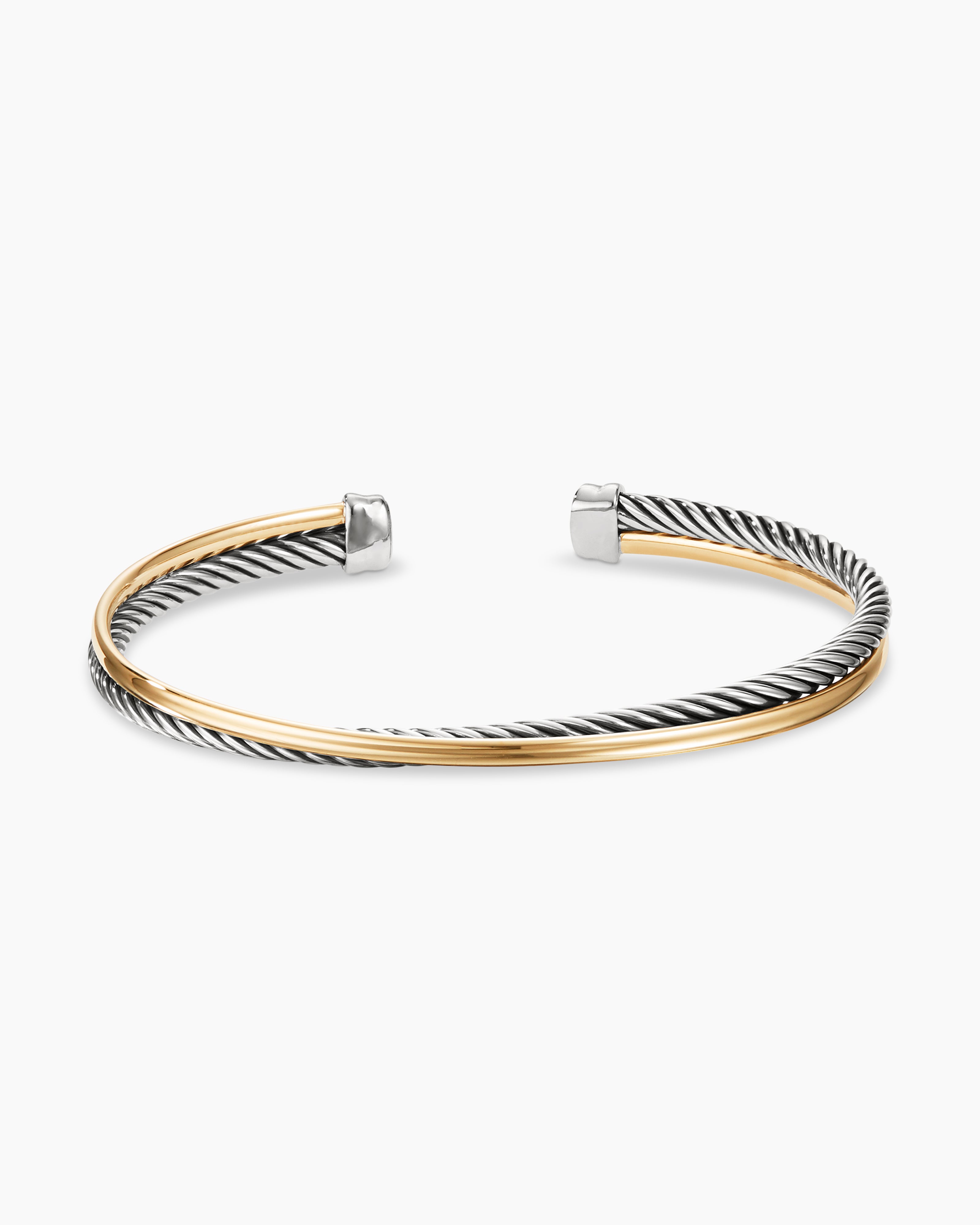 David Yurman Crossover Cuff Bracelet with Gold