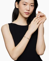 Helena Bracelet in Sterling Silver with 18K Yellow Gold, Gold Domes and Diamonds, 6mm