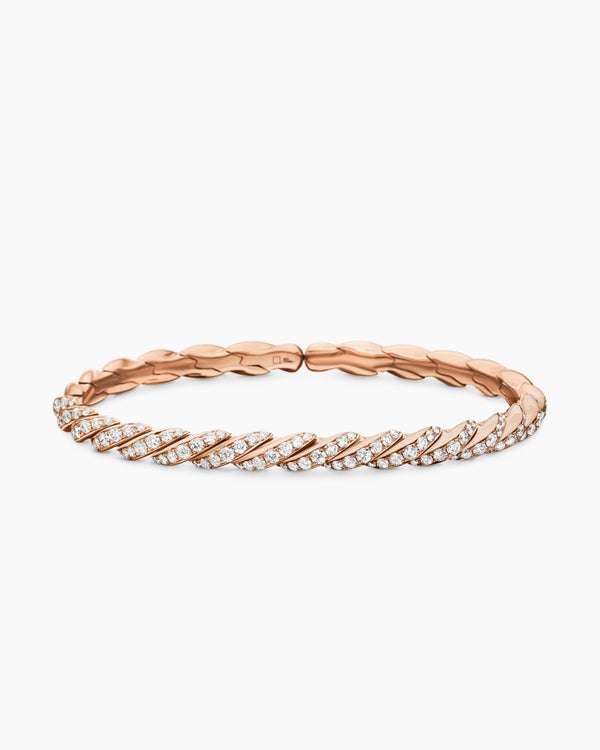 Sculpted Cable Flex Bracelet in 18K Rose Gold, 5mm