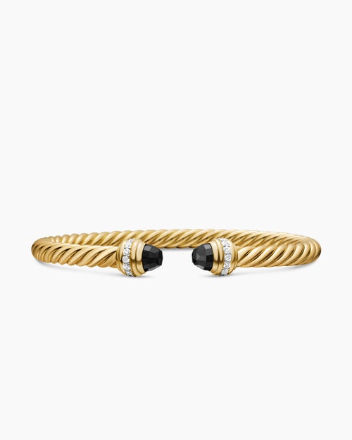 Bracelet Cablespira classique en or jaune 18 carats et diamants, 5 mm femme