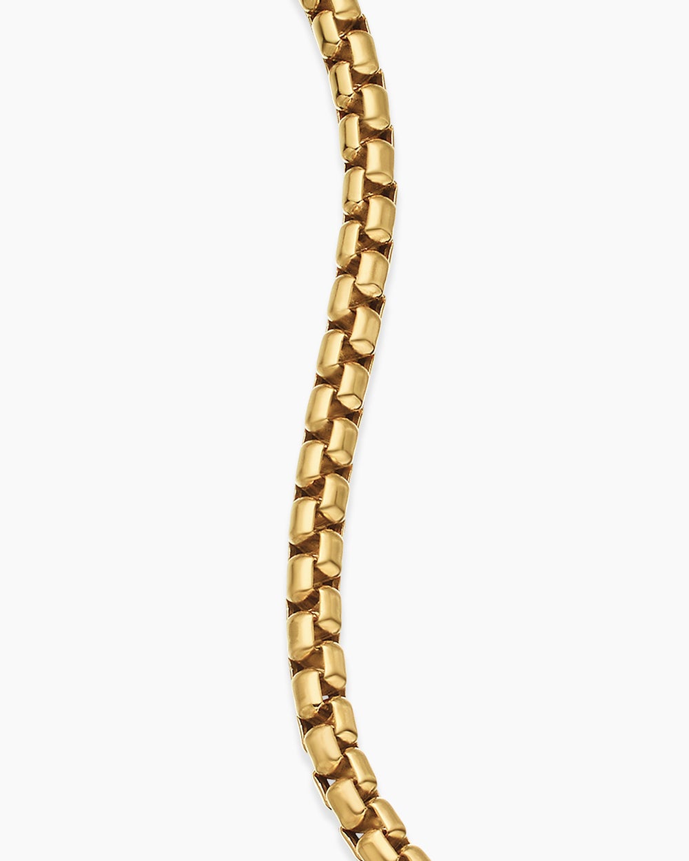 Bracelet Box Chain DY Bel Aire en or jaune 18 carats, 4 mm pour femmes