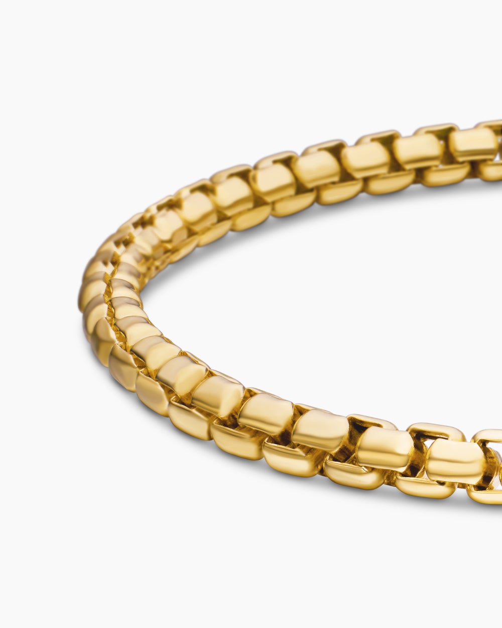 Bracelet Box Chain DY Bel Aire en or jaune 18 carats, 4 mm pour femmes