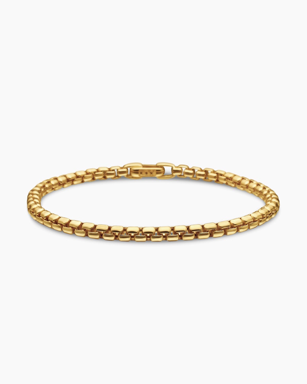 Bracelet Box Chain DY Bel Aire en or jaune 18 carats, 4 mm pour femmes