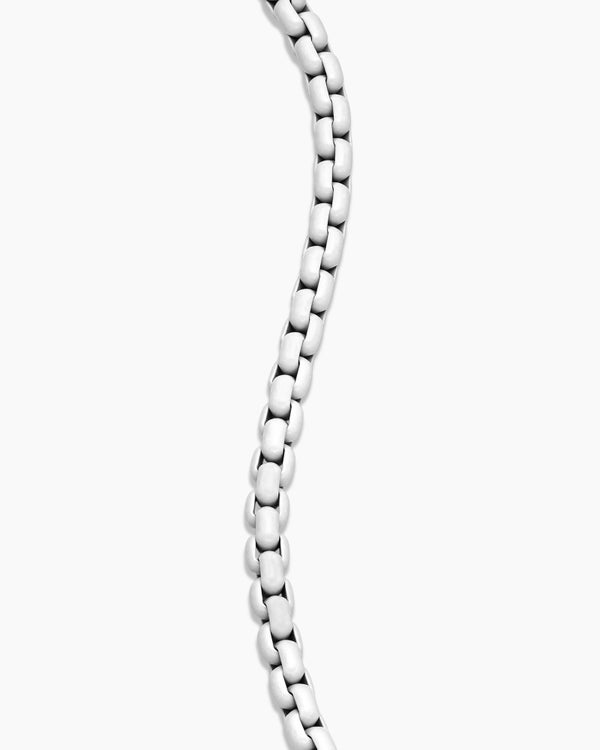 DY Bel Aire Color Box Chain Bracelet in White Acrylic with 14K Yellow Gold Accent, 4mm