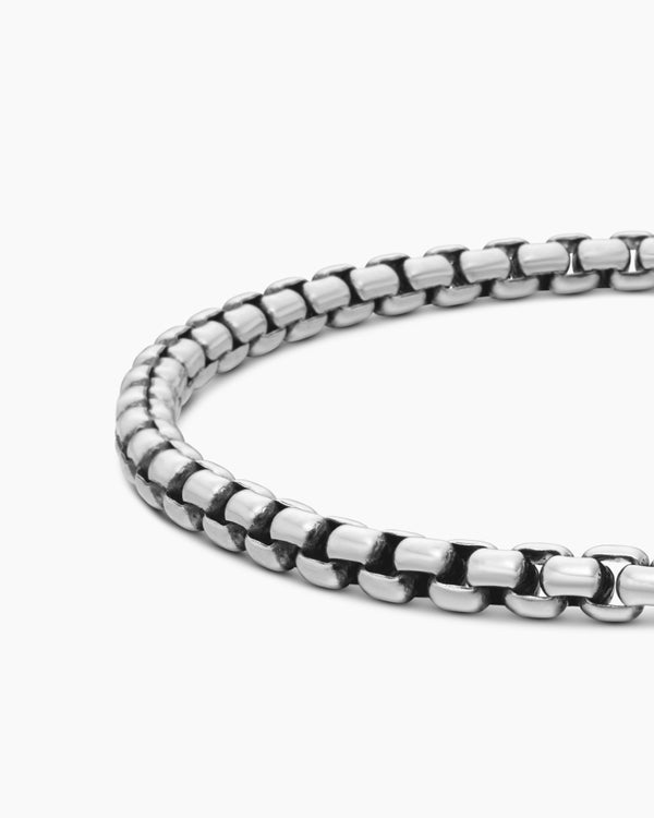 DY Bel Aire Box Chain Bracelet in Sterling Silver with 14K Yellow Gold, 4mm