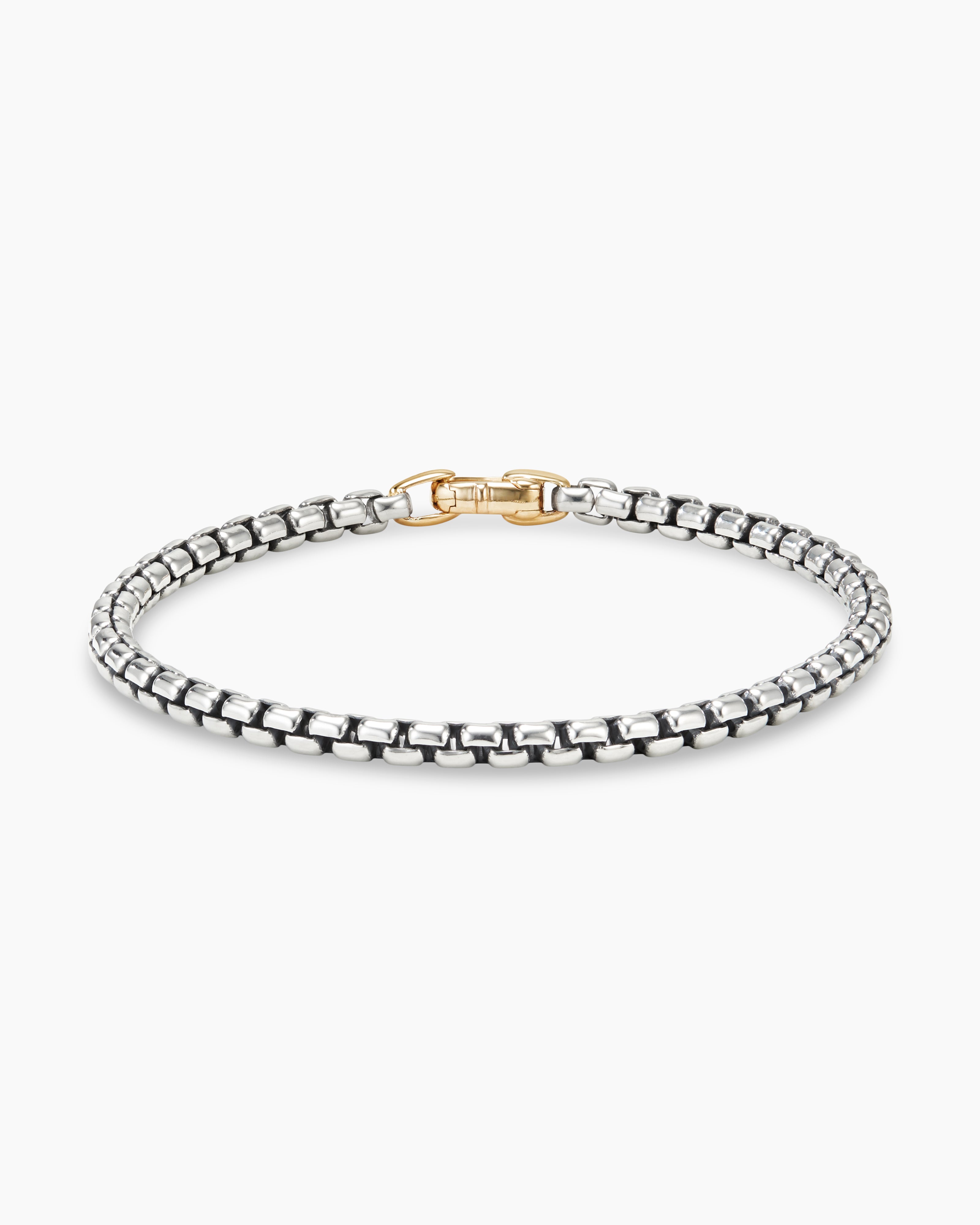 DY Madison Chain Bracelet in Sterling Silver with 18K Yellow Gold