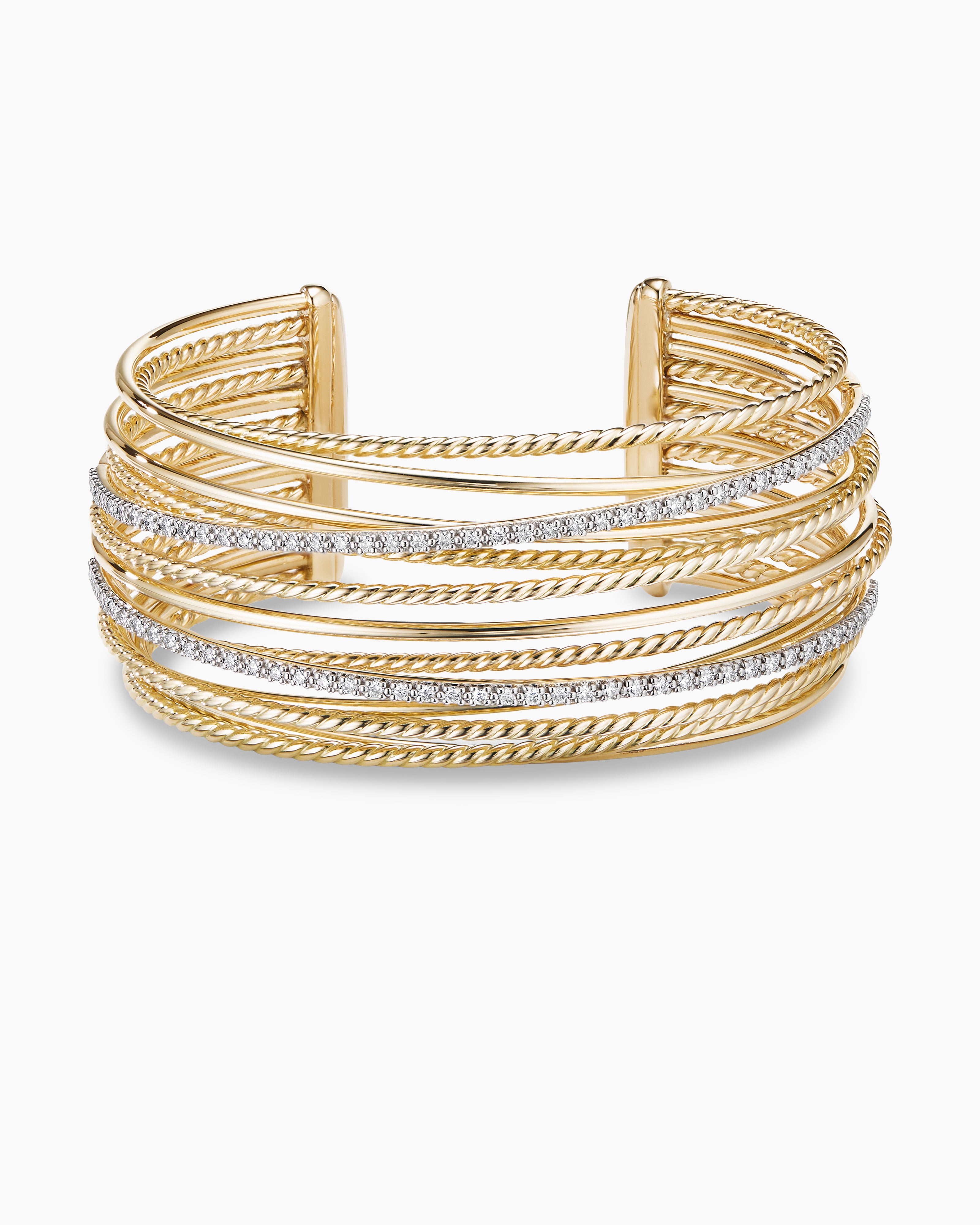 Shop David Yurman Crossover Bracelet with Diamonds | Saks Fifth Avenue