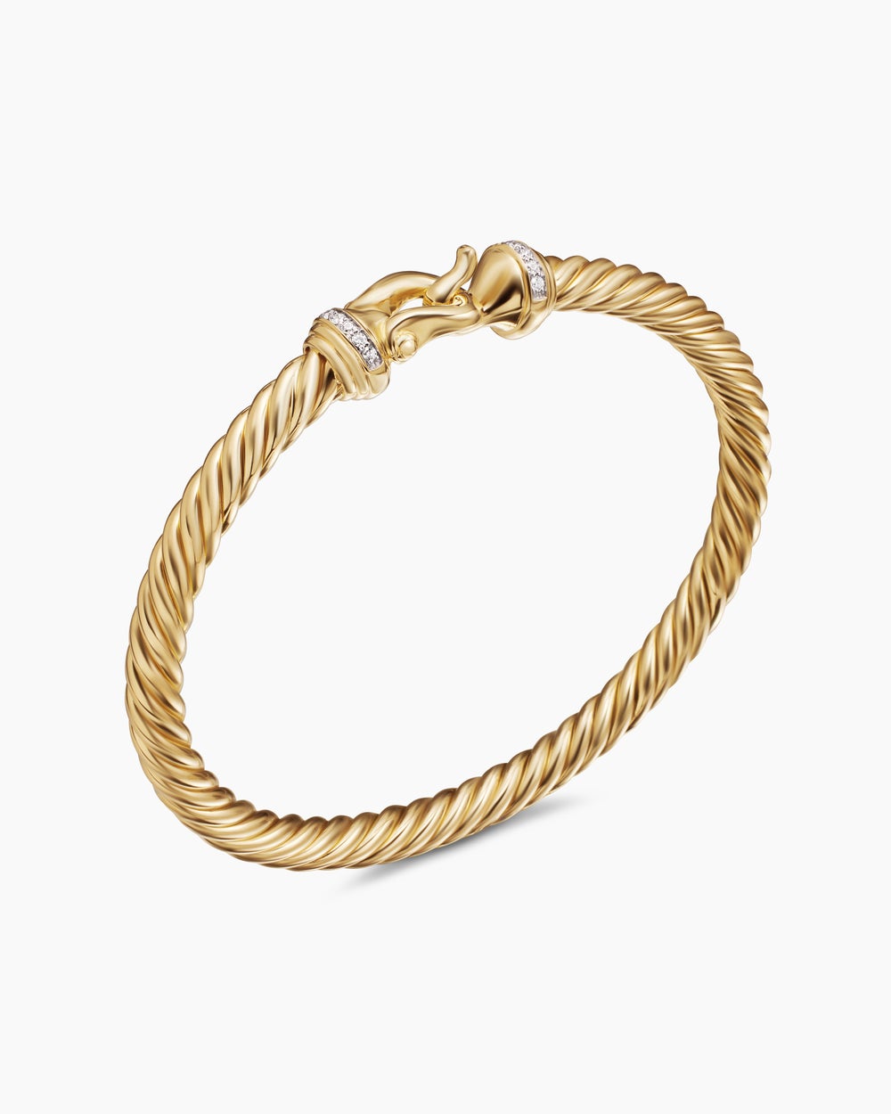 Bracelet Buckle Cablespira en or jaune 18 carats avec diamants, 5 mm femmes