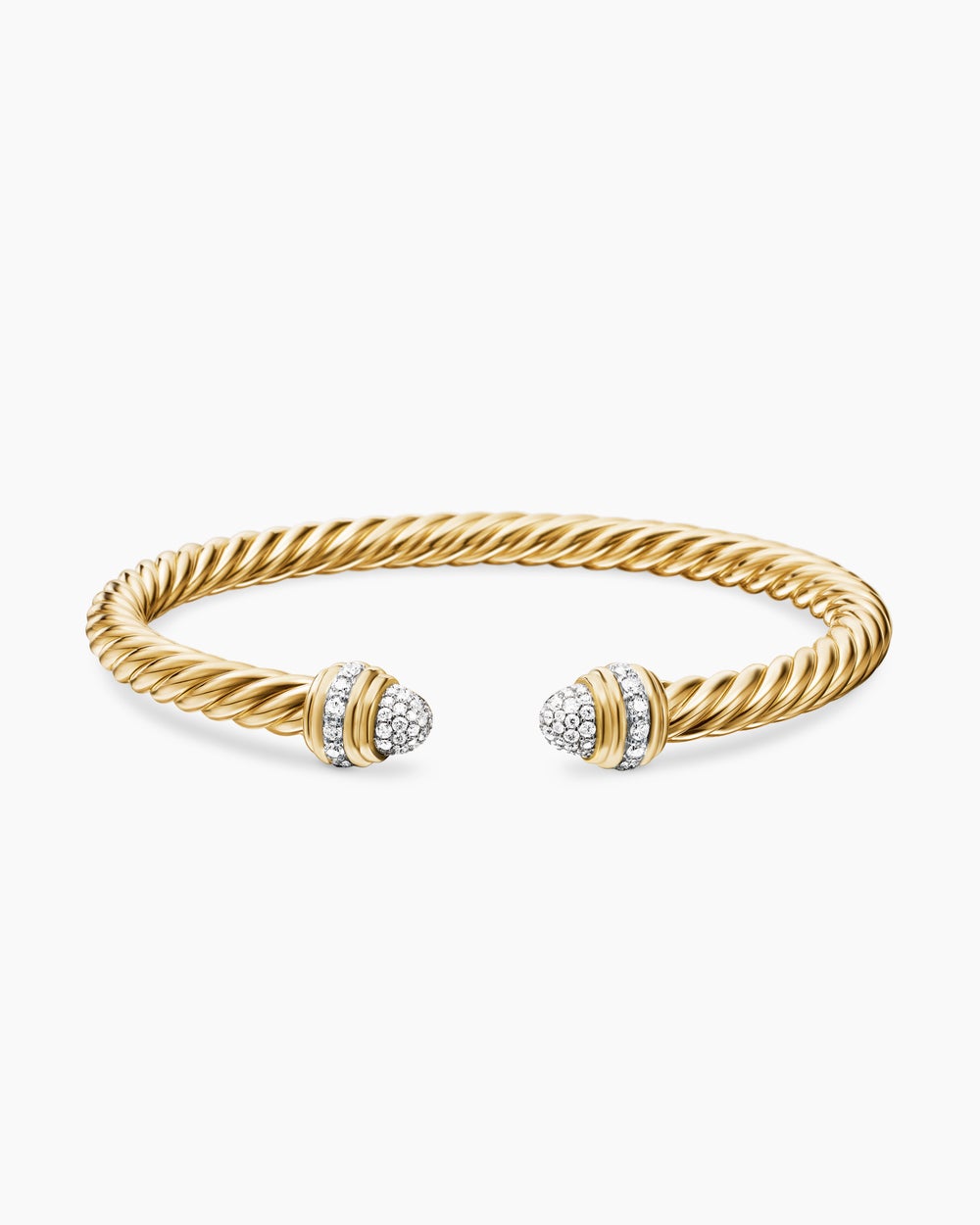 Bracelet Classic Cablespira en or jaune 18 carats avec diamants, 5 mm femmes