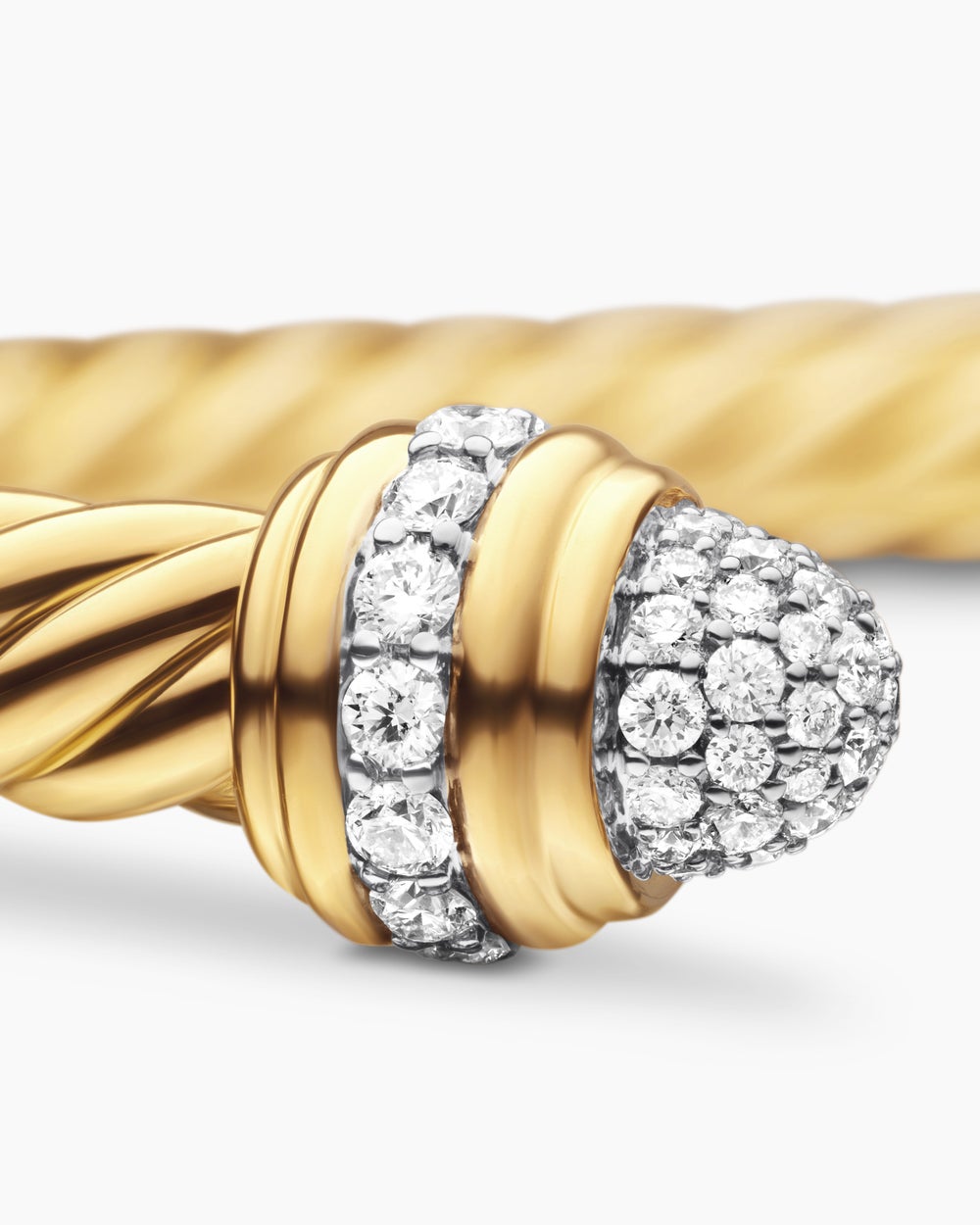 Bracelet Classic Cablespira en or jaune 18 carats avec diamants, 5 mm femmes
