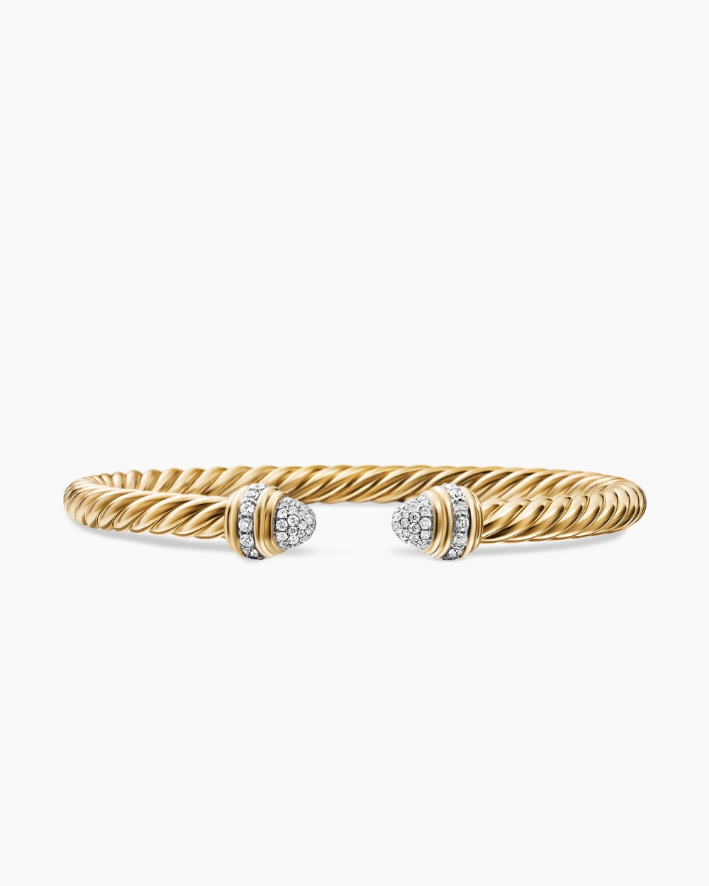 Bracelet Classic Cablespira en or jaune 18 carats avec diamants, 5 mm femmes