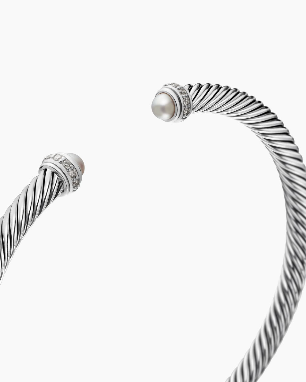Bracelet Classic Cable en argent sterling avec diamants, 4 mm femmes