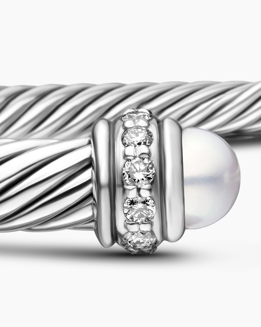 Bracelet Classic Cable en argent sterling avec diamants, 4 mm femmes