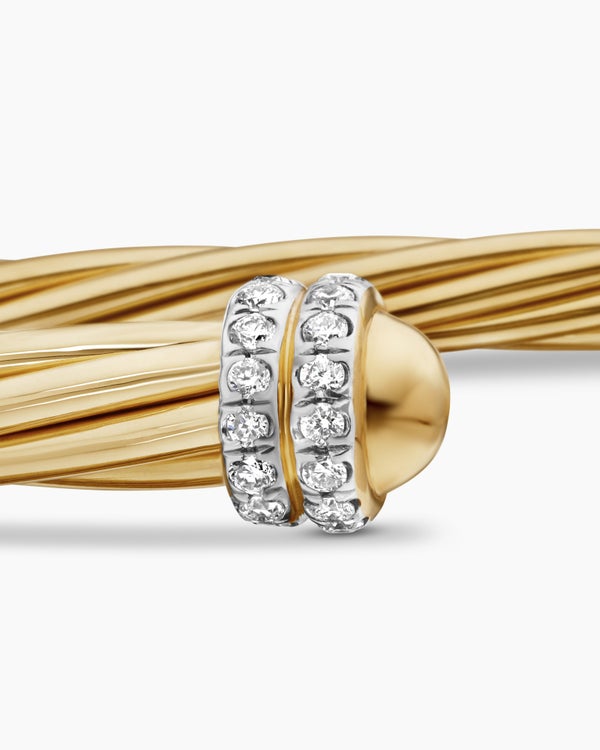 Helena Bracelet in 18K Yellow Gold with Diamonds, 4mm