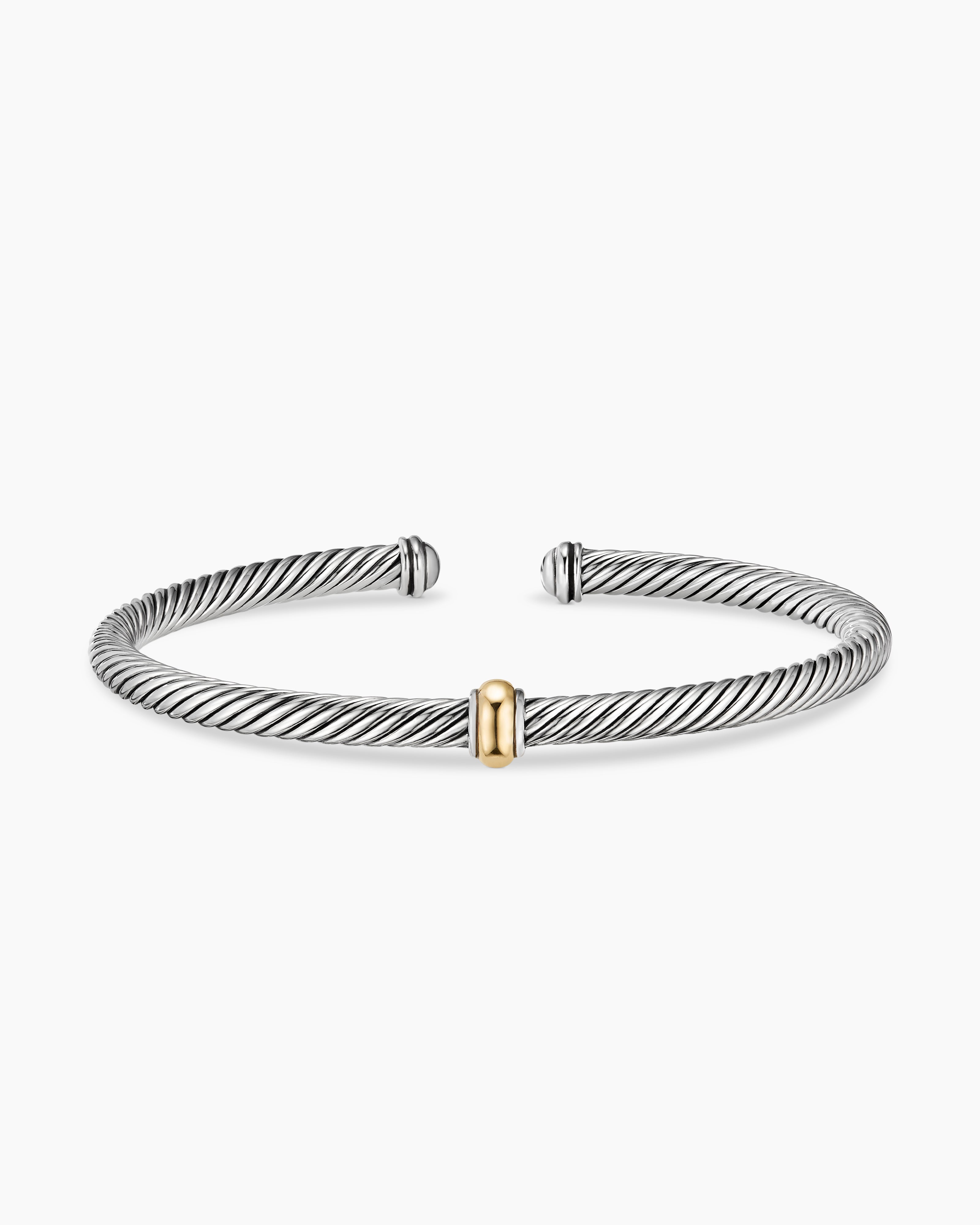 Armory Leather Bracelet with Sterling Silver, 6.6mm | David Yurman