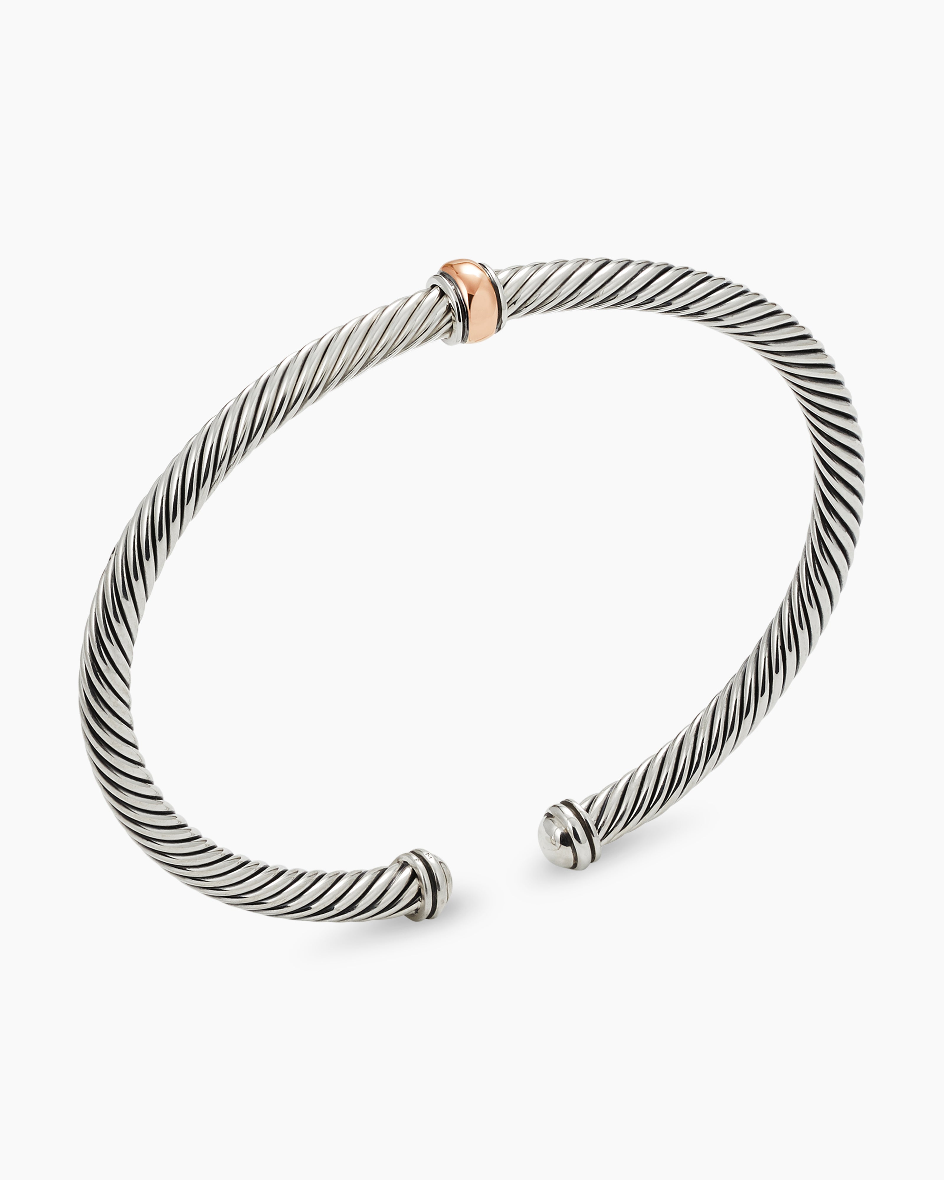 Cable Pink Rubber Bracelet, 10mm