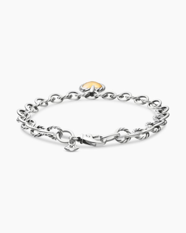 Cable Collectibles Cookie Classic Heart Bracelet in Sterling Silver with 18K Yellow Gold, 4.5mm