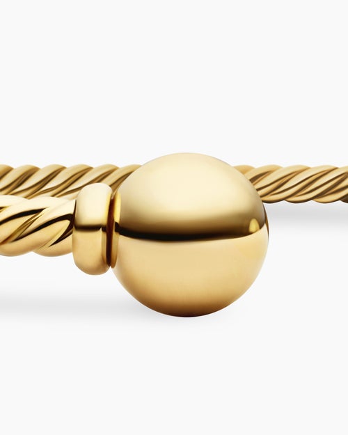 Womens Solari Cablespira Bracelet in 18K Yellow Gold, 2.6mm