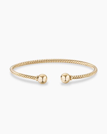Solari Cablespira® Bracelet in 18K Yellow Gold with Gold Domes, 2.6mm