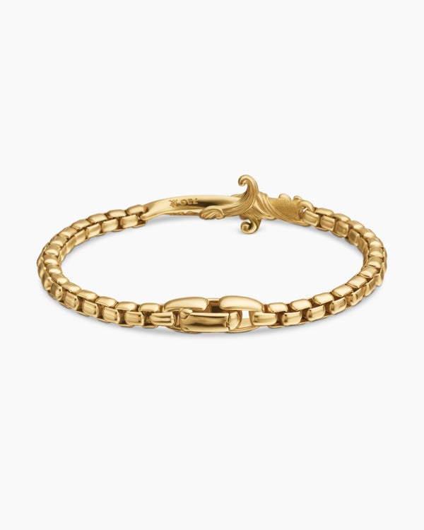 Waves Dagger Bracelet in 18K Yellow Gold with Cognac Diamonds, 5mm