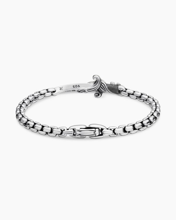 Waves Dagger Bracelet in Sterling Silver with Black Diamonds, 5mm