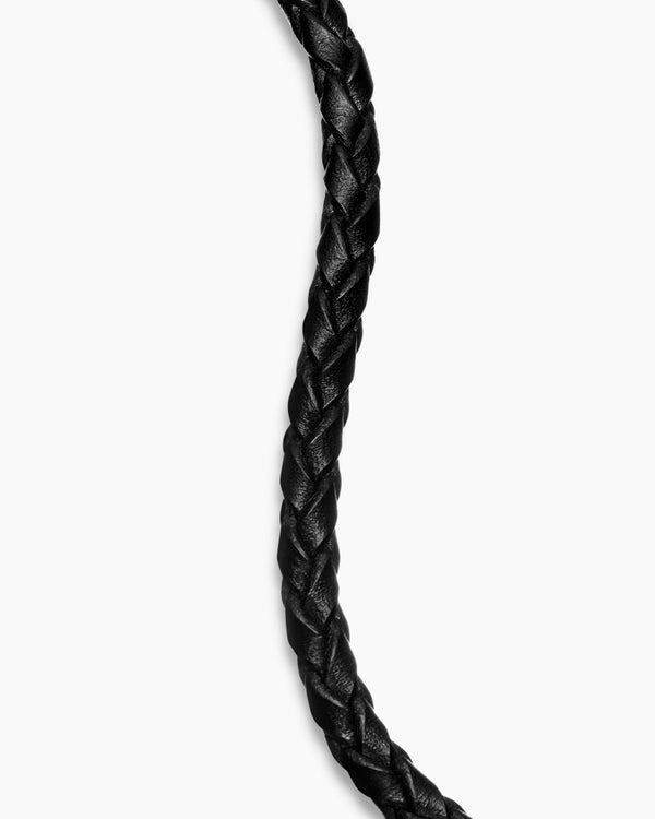 Armory Leather Bracelet with Sterling Silver, 10.7mm