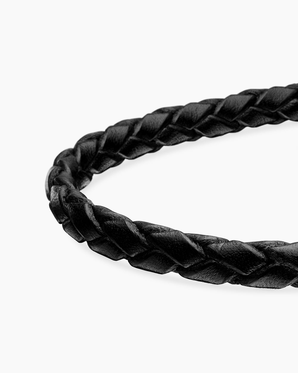 Mens Armory Leather Bracelet with Sterling Silver, 10.7mm