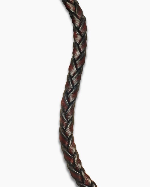 Mens Armory® Bracelet in Brown Leather with Sterling Silver, 10.7mm