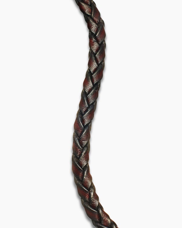 Armory Leather Bracelet with Sterling Silver, 10.7mm