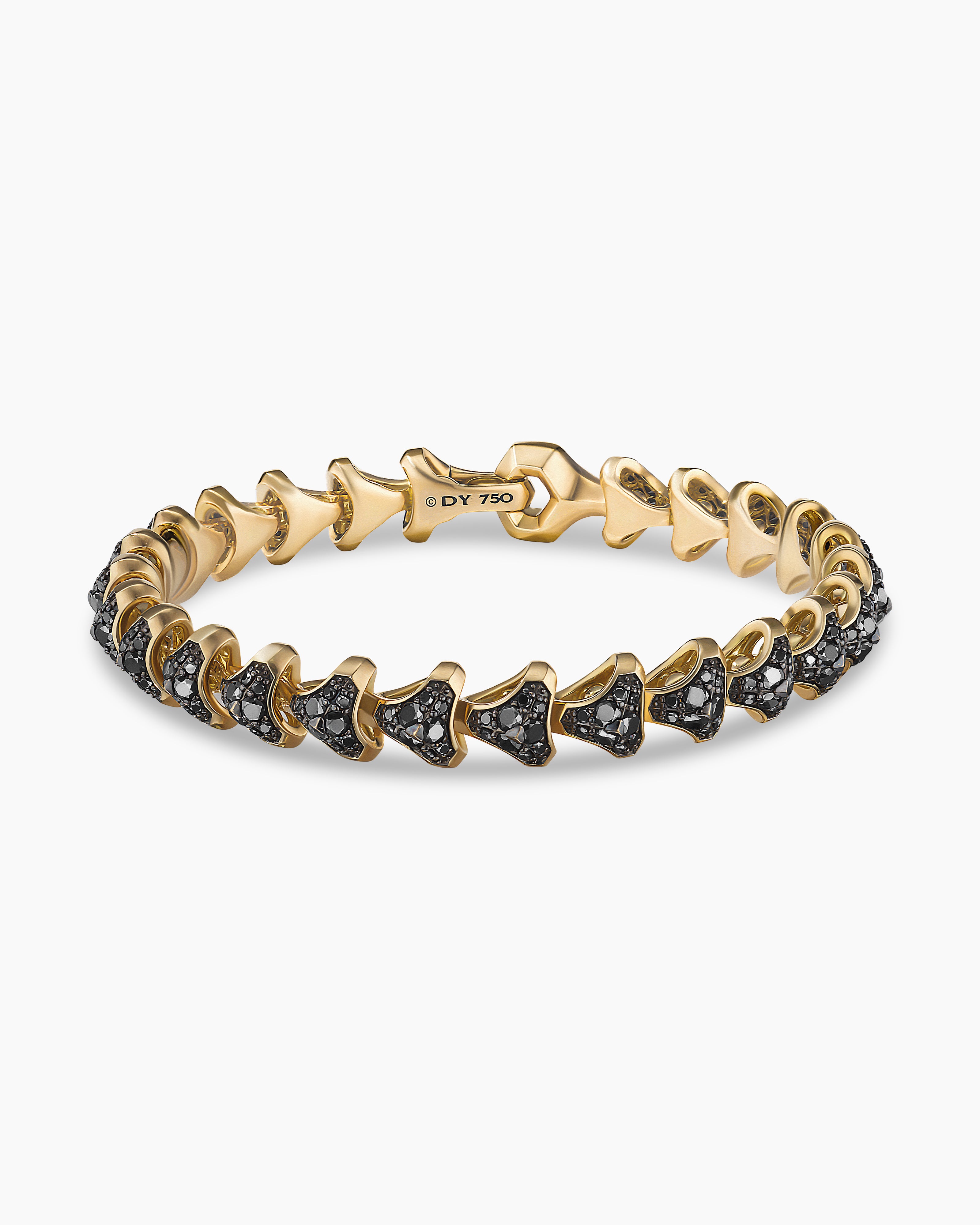 Buy Stylish Diamond Netted 14KT Yellow Gold Diamond Bangle Online | ORRA