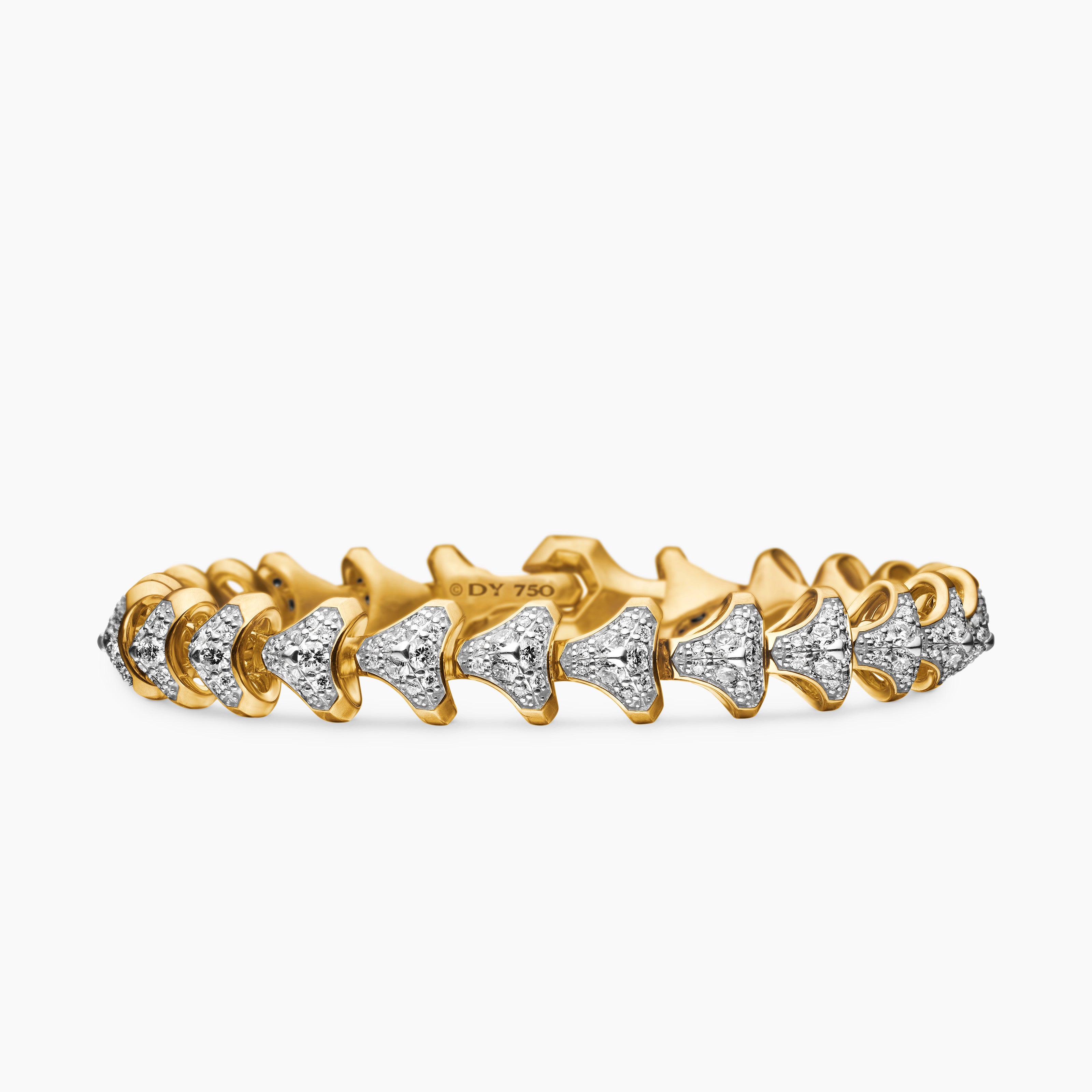 Mens Armory Link Bracelet in 18K Yellow Gold, 9.5mm
