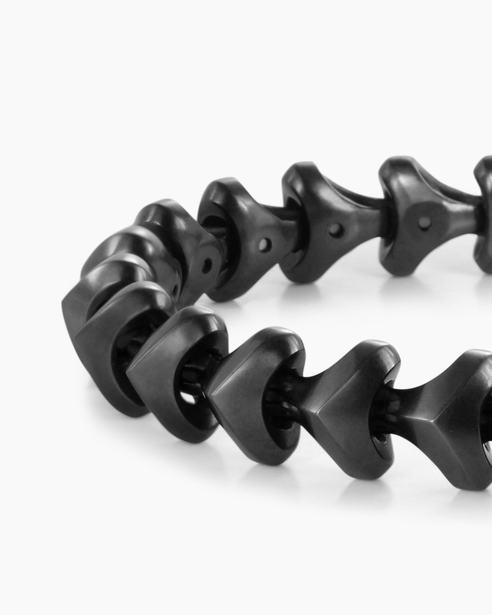 Mens Armory Link Bracelet in Black Titanium, 9.5mm
