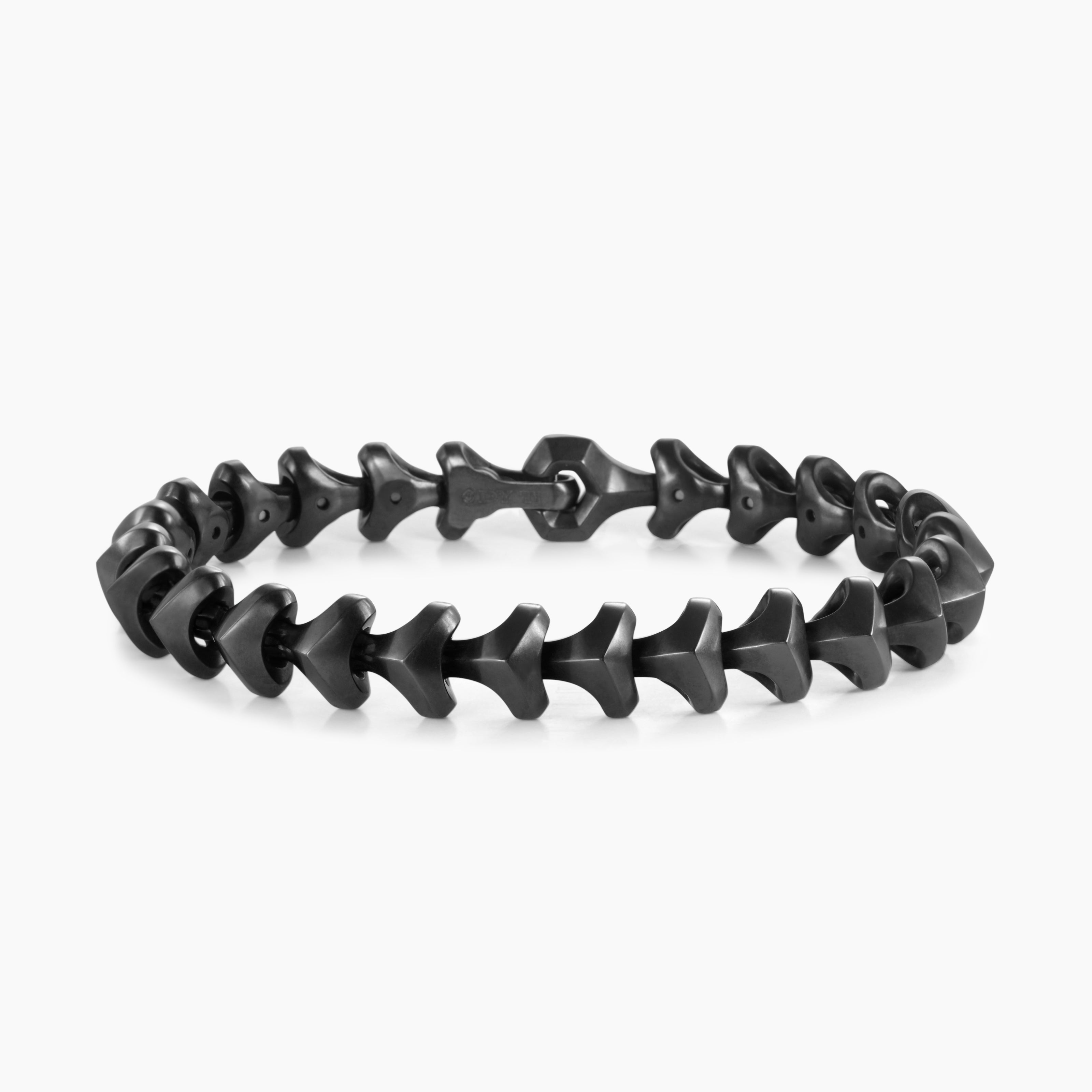 Bracelet &agrave; maillons Armory&reg; en titane noir, 9,5 mm hommes 