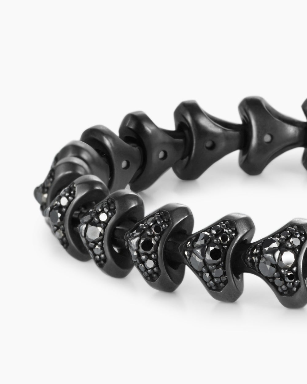Mens Armory Link Bracelet in Black Titanium, 9.5mm