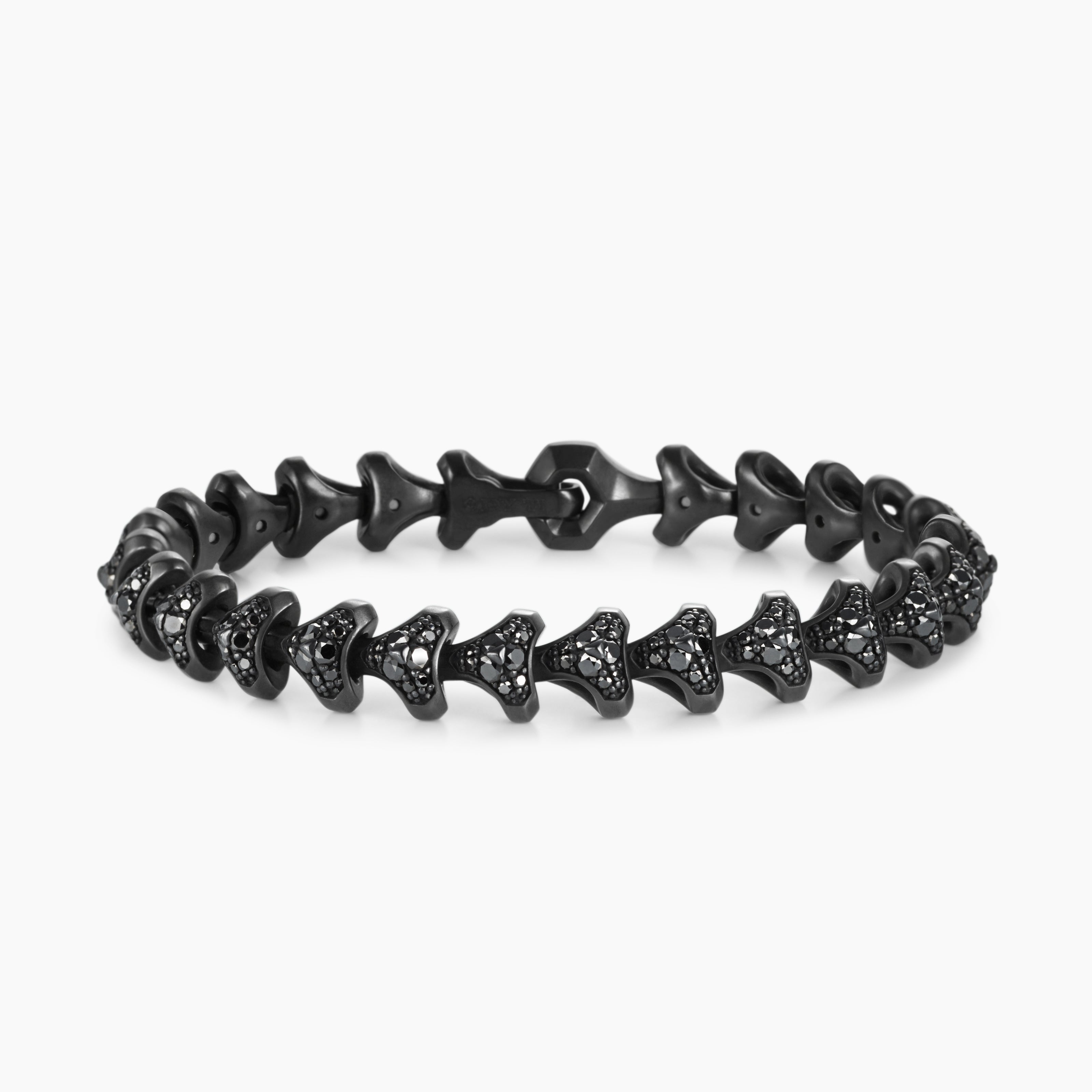 Mens Armory Link Bracelet in Black Titanium, 9.5mm