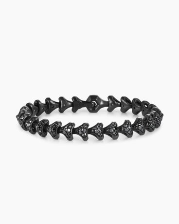 Armoury® Link Bracelet in Black Titanium with Black Diamonds