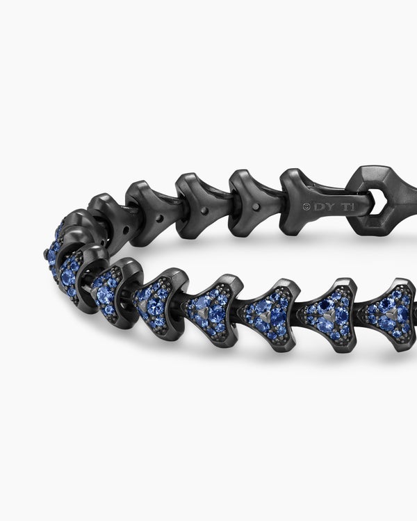 Bracelet à maillons Armory en titane noir, 9,5 mm